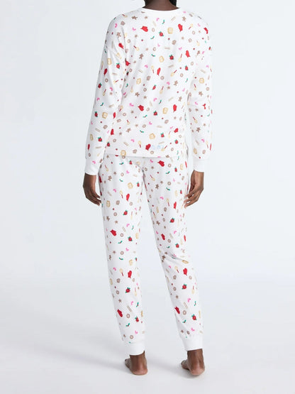 Knit Long Sleeve Top And Joggers Pajama Set