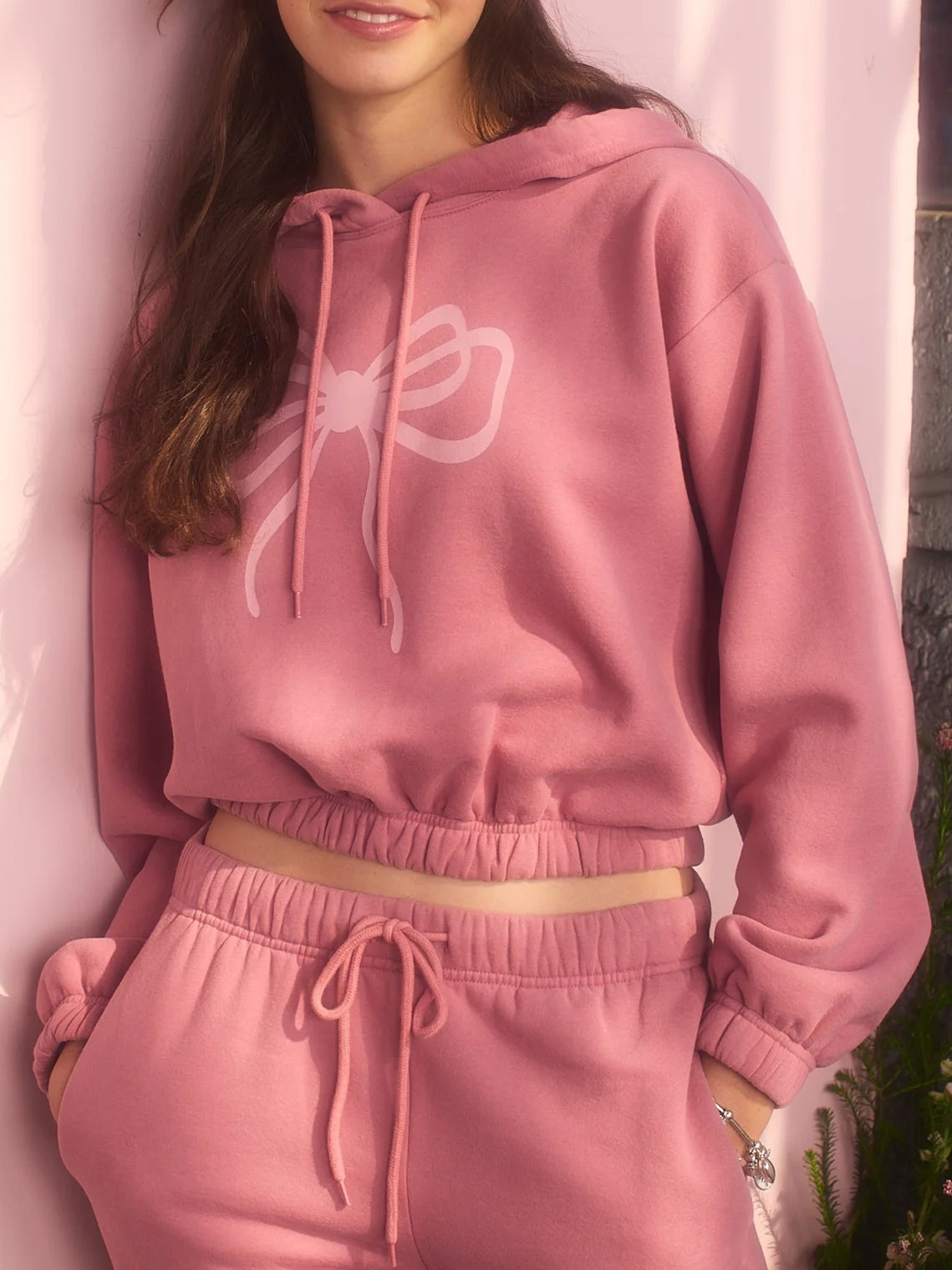 Knit Long Sleeve Top And Joggers Pajama Set