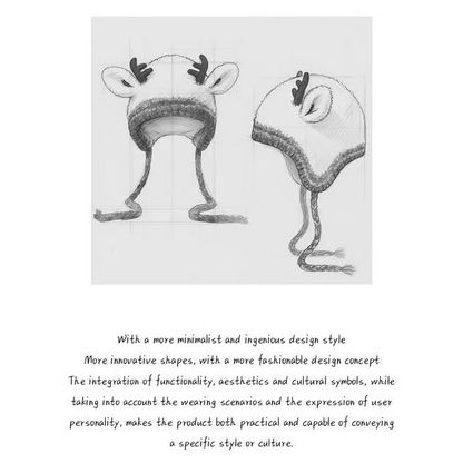 Original Festive Antler Hat – Windproof Ear Protection, 2-in-1 Hat/Handbag & Ideal For Family Christmas Outings