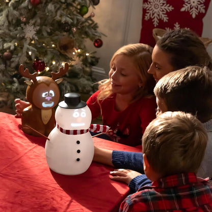 ⛄Talking Animated Blink Snowman With Built In Projector & Speaker Plug'n Play🎄