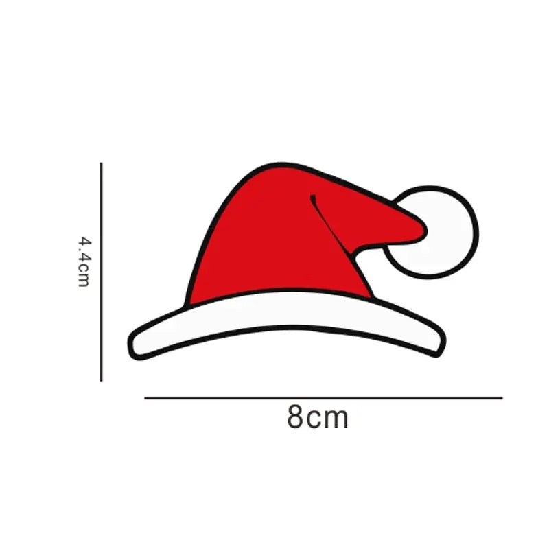 Waterproof Santa Hat Christmas Stickers