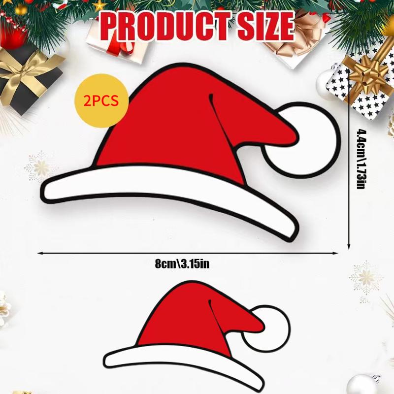 Waterproof Santa Hat Christmas Stickers