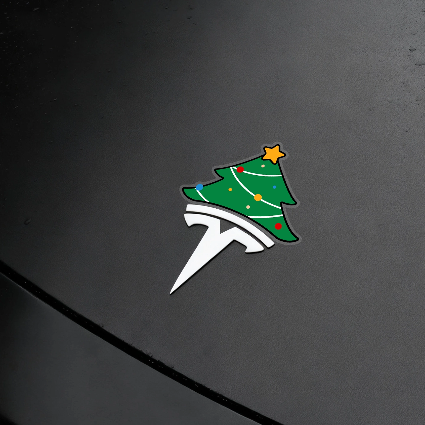 Waterproof Santa Hat Christmas Stickers