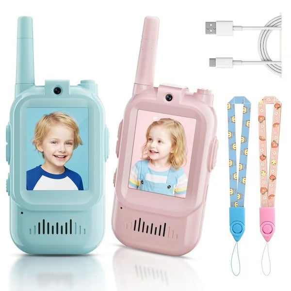 Rechargeable Video Walkie Talkies For Kids【A Pair】
