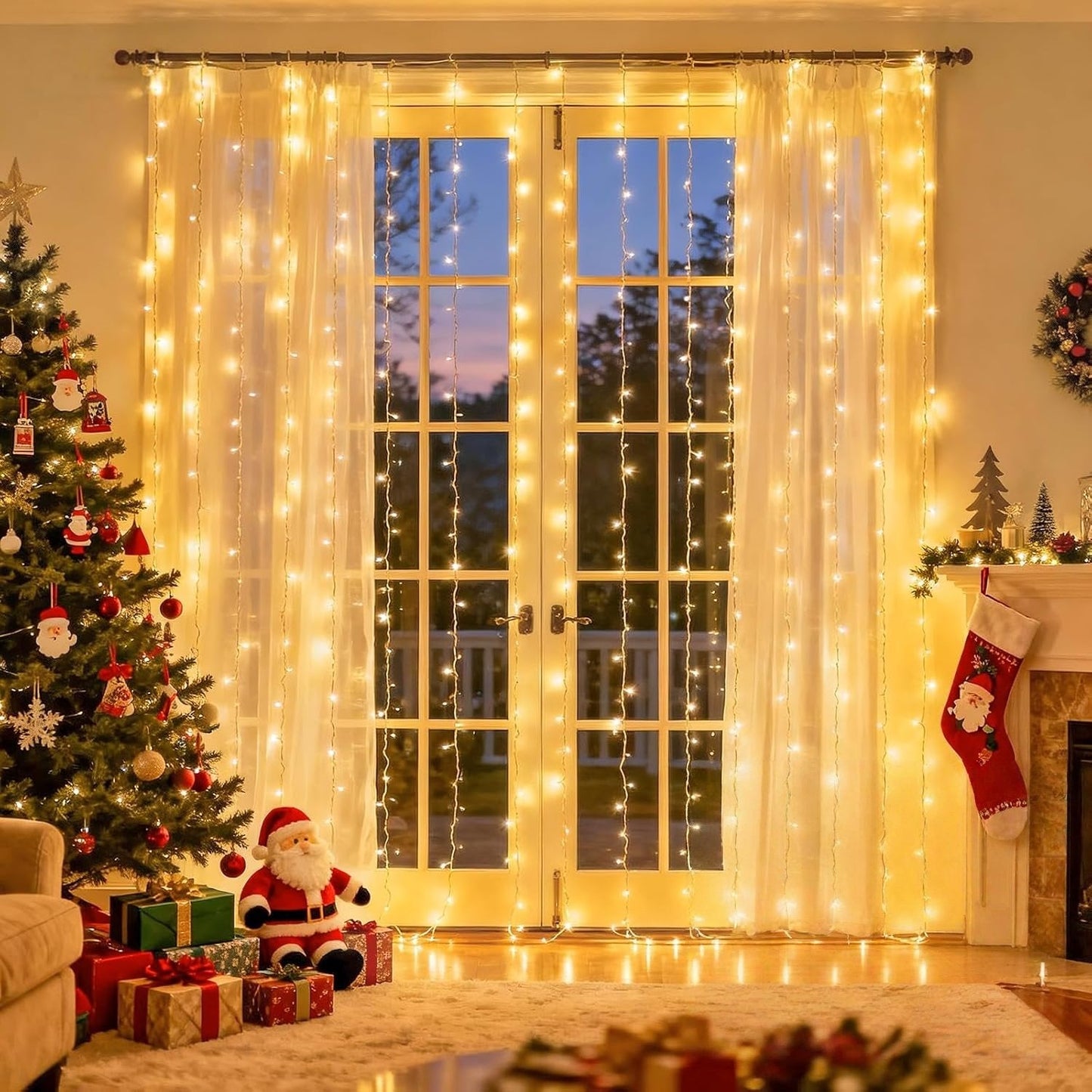 Remote-Control Led Curtain Light-9.8*9.8 FT