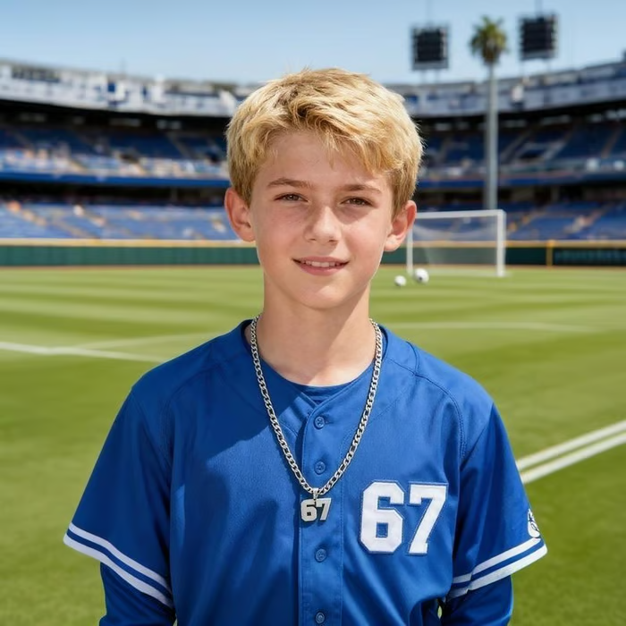 67 Number Pendant Necklace