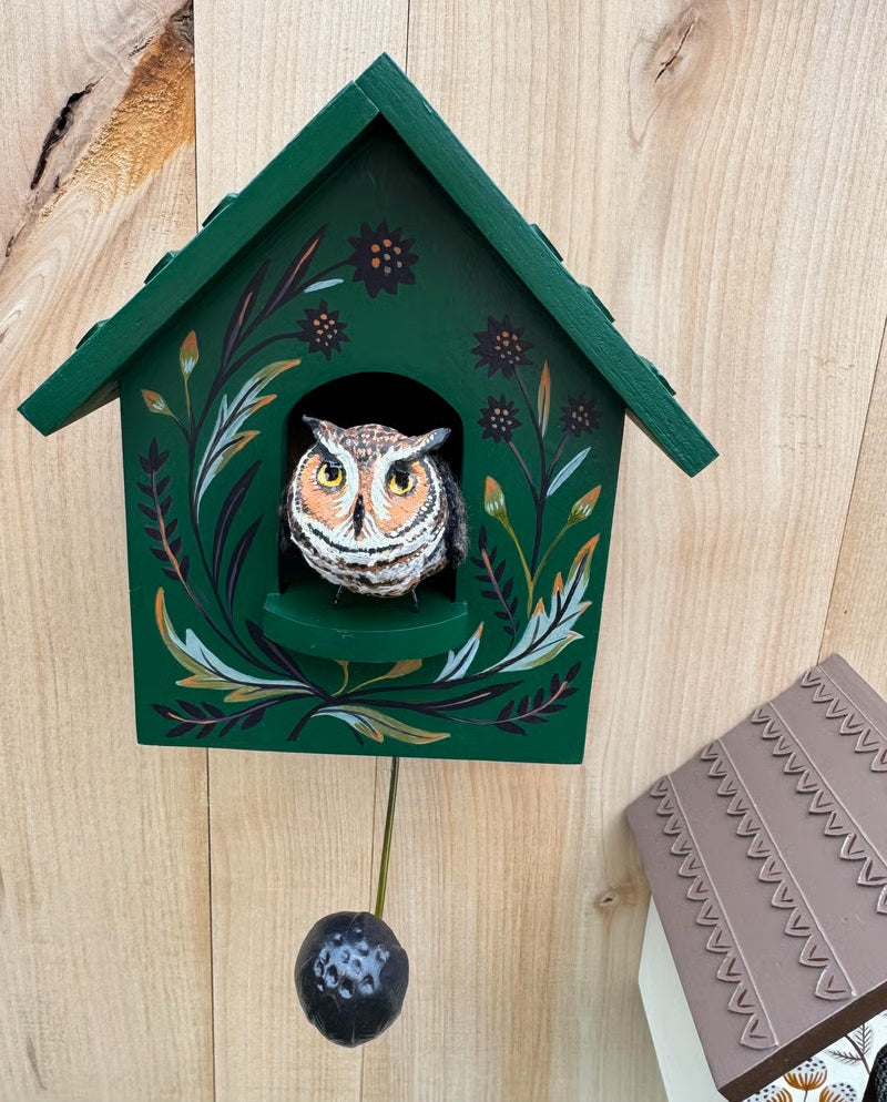 🦉Whimsical Kinetic Art Birdhouse Wall Decor