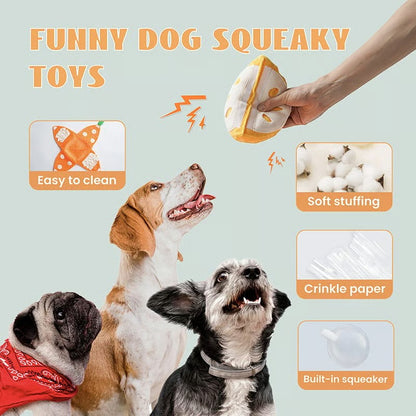 Orange Hide-and-Seek Plush Dog Toy