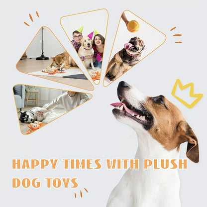 Orange Hide-and-Seek Plush Dog Toy