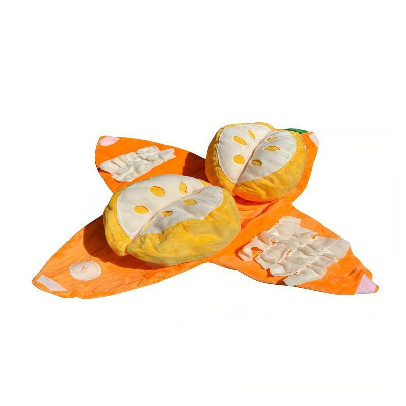 Orange Hide-and-Seek Plush Dog Toy