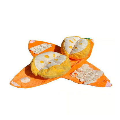 Orange Hide-and-Seek Plush Dog Toy