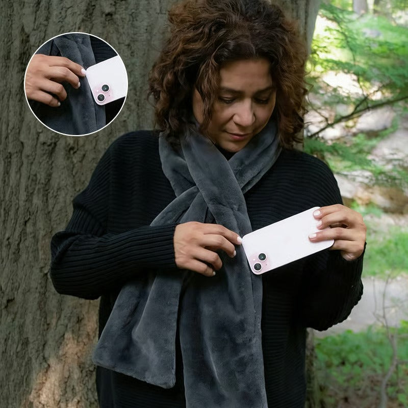 Hidden Zipper Pocket Scarf