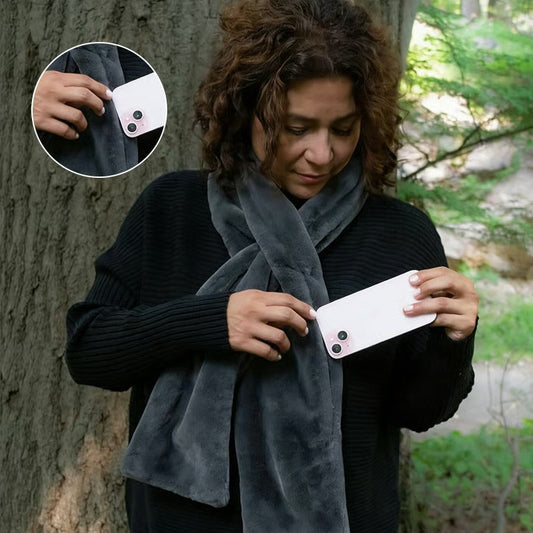 Hidden Zipper Pocket Scarf