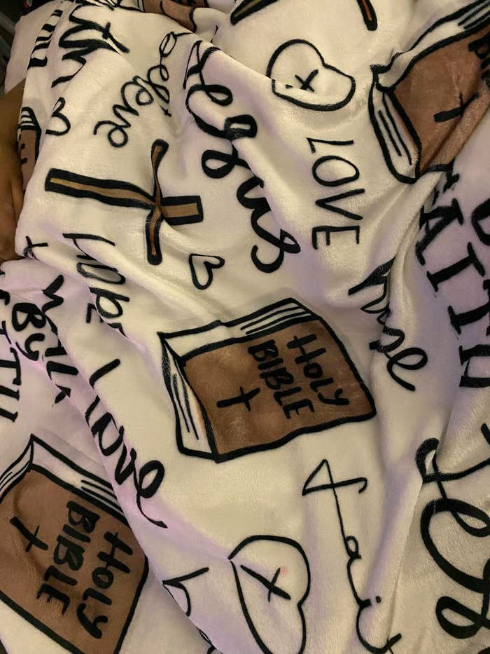 Super Soft Christian Bible Jesus Throw Blanket