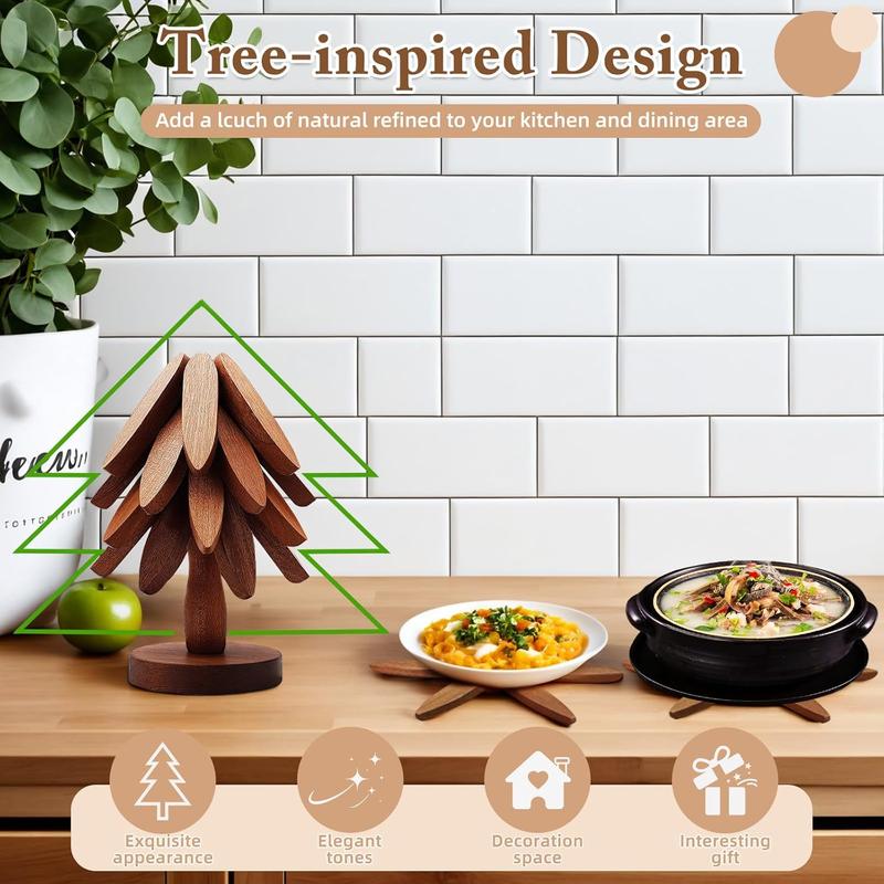 Natural Tree Trivet Set