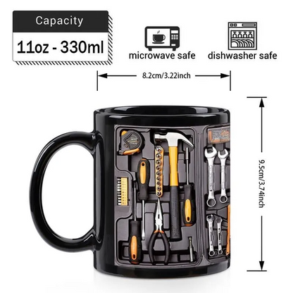 Creativity Funny Mechanic Toolbox Coffee Mug – 11oz Gift Mug For Auto Mechanics, Birthdays & Christmas