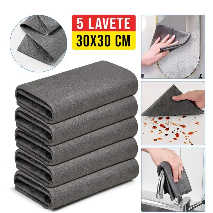 Magic Microfiber Cloth (set Of 5 Pieces)