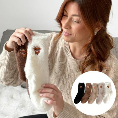 Cute Cow Slipper Socks