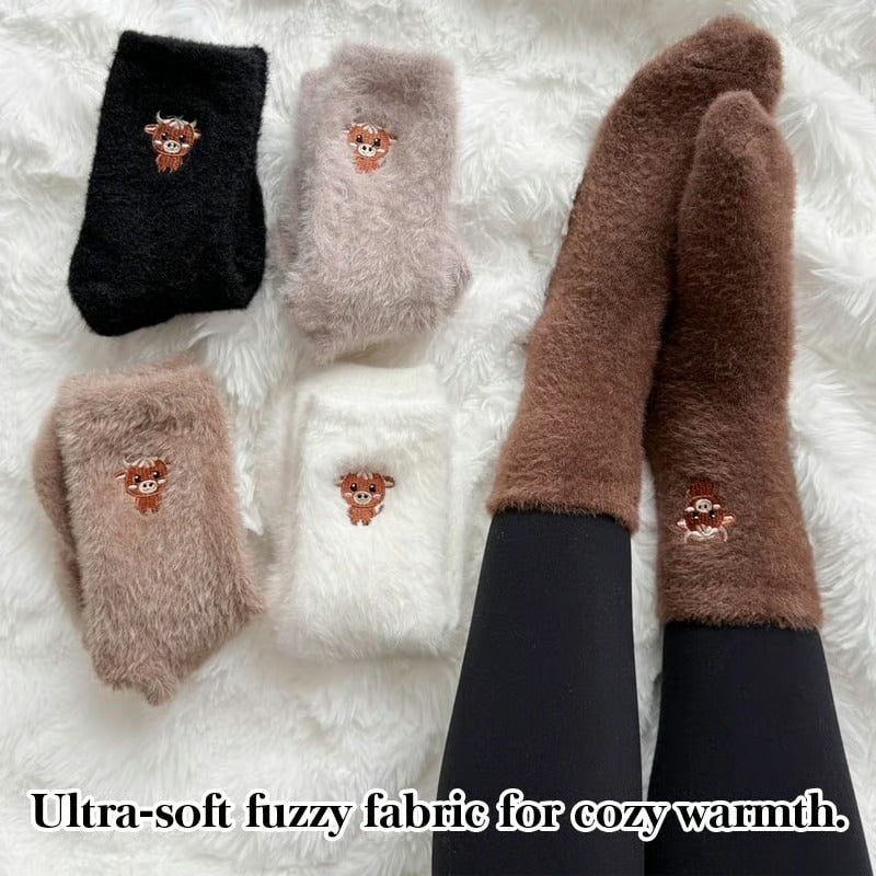 Cute Cow Slipper Socks