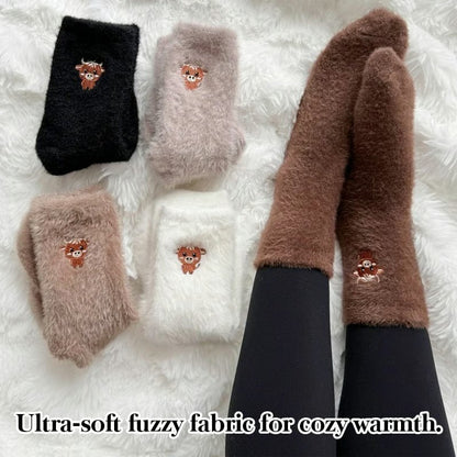 Cute Cow Slipper Socks