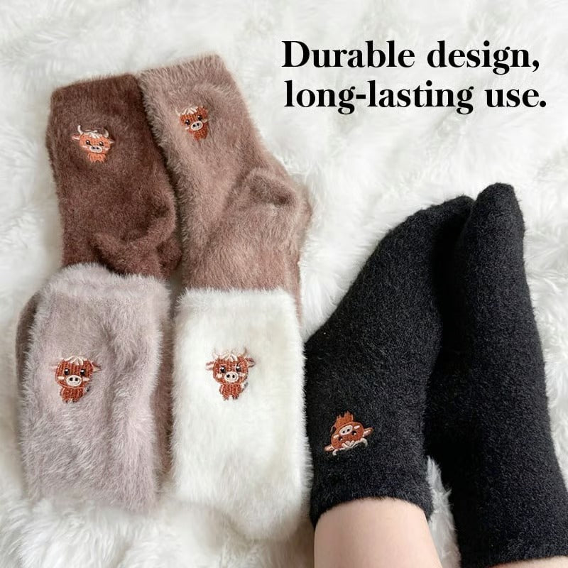 Cute Cow Slipper Socks
