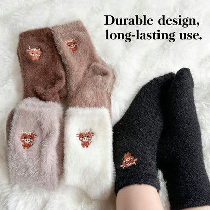 Cute Cow Slipper Socks