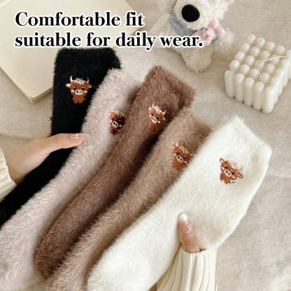 Cute Cow Slipper Socks