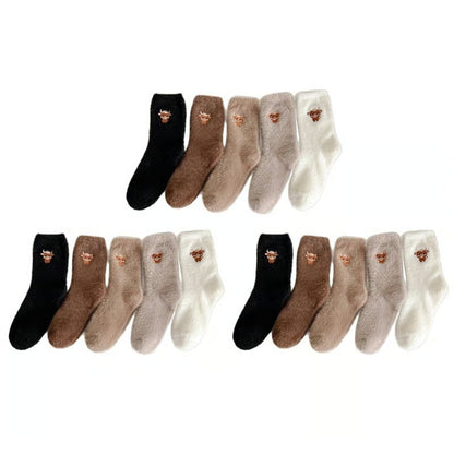 Cute Cow Slipper Socks