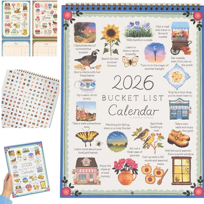 2026 Bucket List Calendar