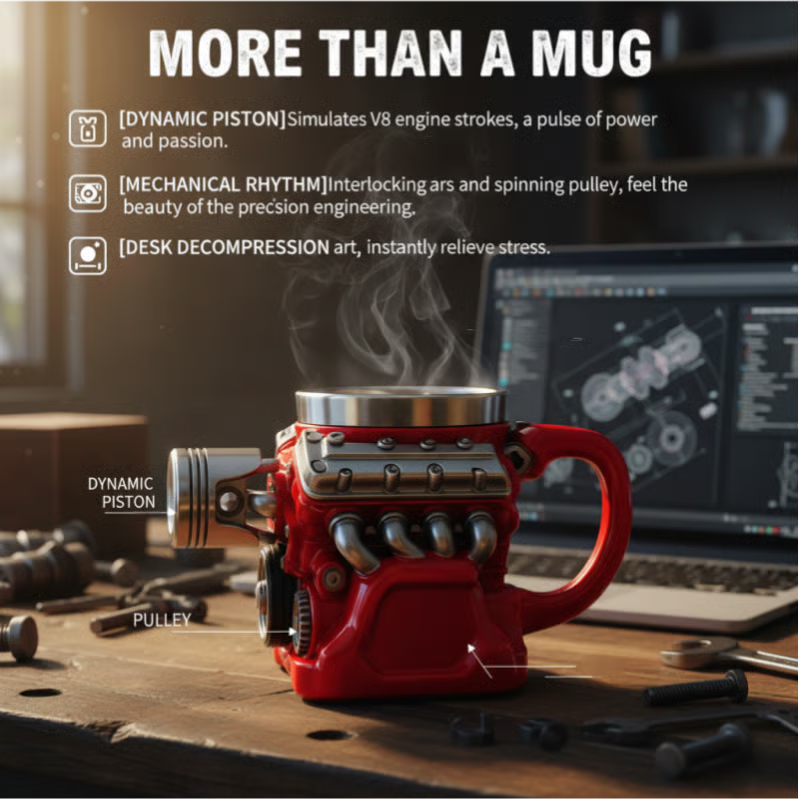 Ultimate V8 Engine Gift Mug & A Gearhead's Dream