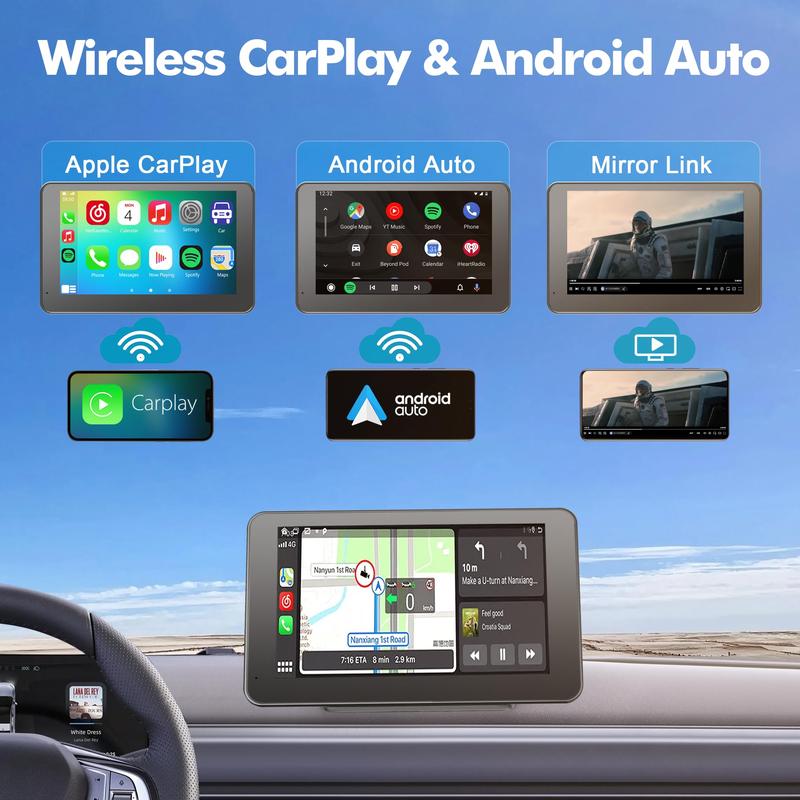 2025 Upgraded Wireless CarPlay Screen For Andriod & Iphone