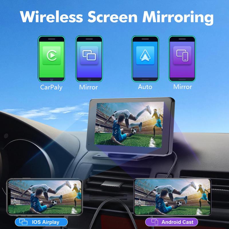 2025 Upgraded Wireless CarPlay Screen For Andriod & Iphone