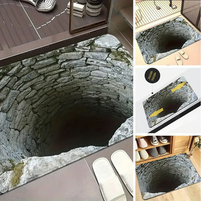 3D Optical Illusion Anti-Slip Floor Mat