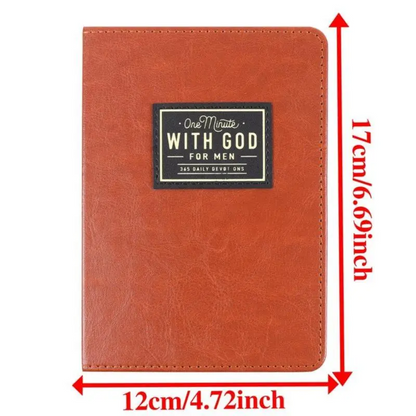 One Minute With God For Men 365 Days Devotional Journal Portable Daily Reflections Book