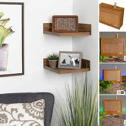 Wooden Money Box With Engraved Figures