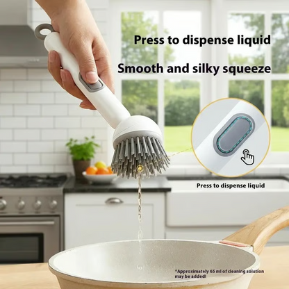 6-in-1 Rotatable Dish Brush With Detergent Dispenser