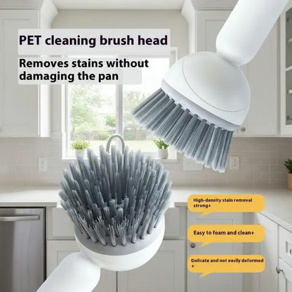 6-in-1 Rotatable Dish Brush With Detergent Dispenser