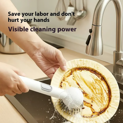 6-in-1 Rotatable Dish Brush With Detergent Dispenser