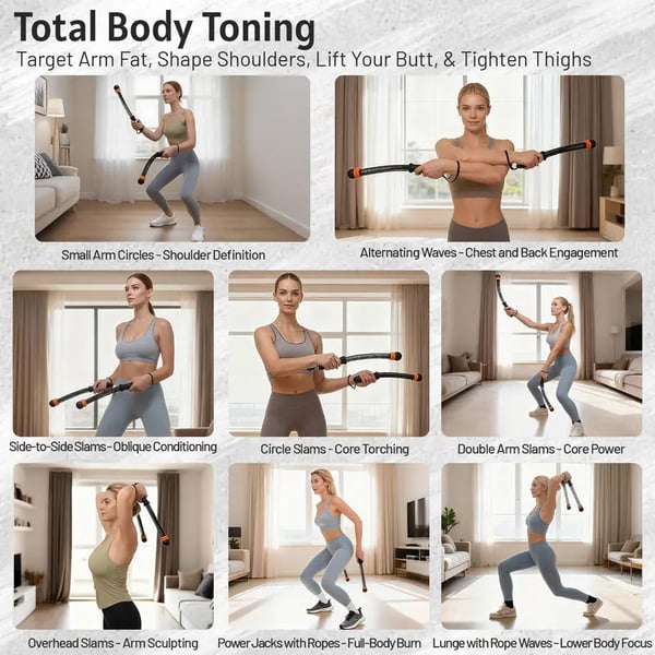 Adjustable Ropeless Battle Ropes Training