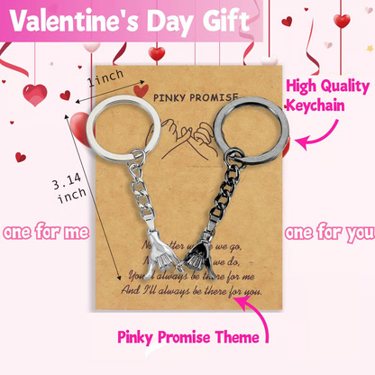 2PC Matching Pinky Promise Keychains For Couples