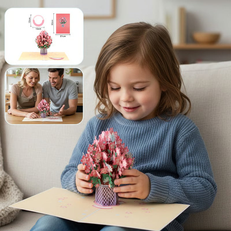 3D Handmade Bouquet Greeting Card