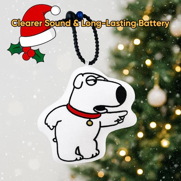 Funny Talking Brian Dog Keychain