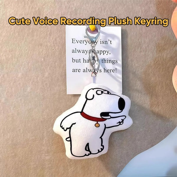 Funny Talking Brian Dog Keychain