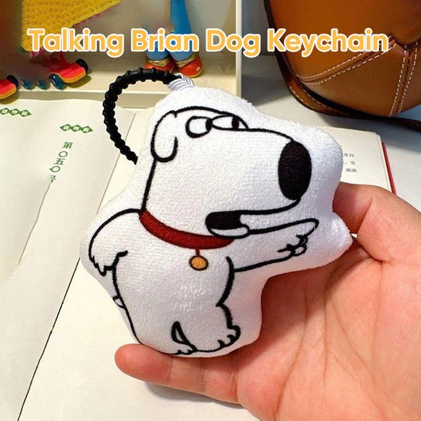 Funny Talking Brian Dog Keychain