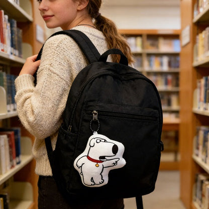 Funny Talking Brian Dog Keychain