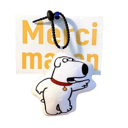 Funny Talking Brian Dog Keychain