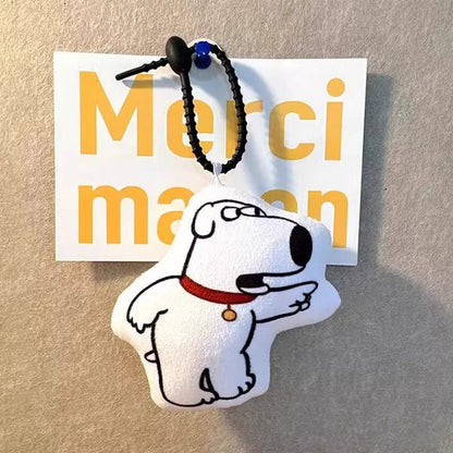 Funny Talking Brian Dog Keychain