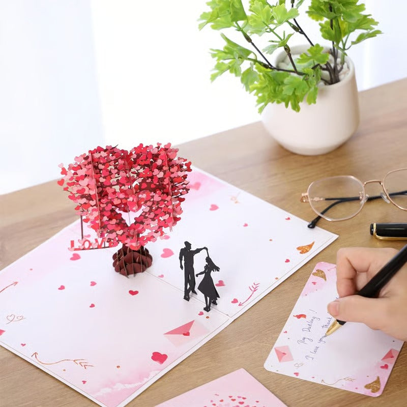 3D Pop-Up Valentine’s Day & Anniversary Love Tree Greeting Card