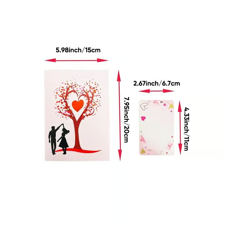3D Pop-Up Valentine’s Day & Anniversary Love Tree Greeting Card