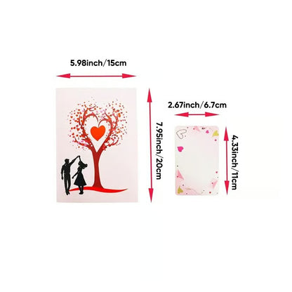 3D Pop-Up Valentine’s Day & Anniversary Love Tree Greeting Card